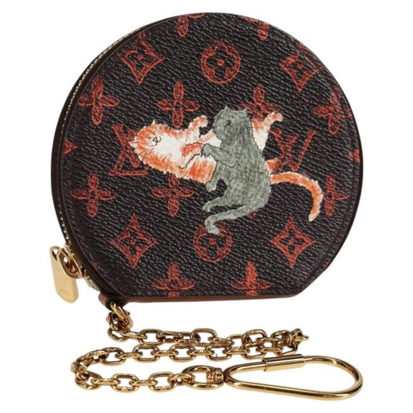 LOUIS VUITTON Catgram Chain Micro Powat Chapeau Coin Purse M63886 Auth BA2436M - Picture 1 of 16